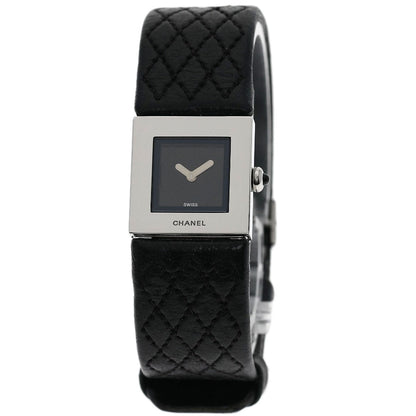 Chanel Watches Quartz H0116 Stainless Steel Silver Matrasse Black Dial