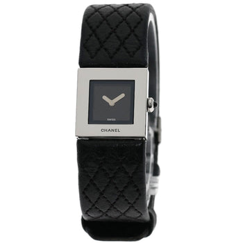 Chanel Watches Quartz H0116 Stainless Steel Silver Matrasse Black Dial
