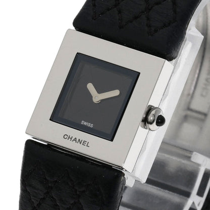 Chanel Watches Quartz H0116 Stainless Steel Silver Matrasse Black Dial