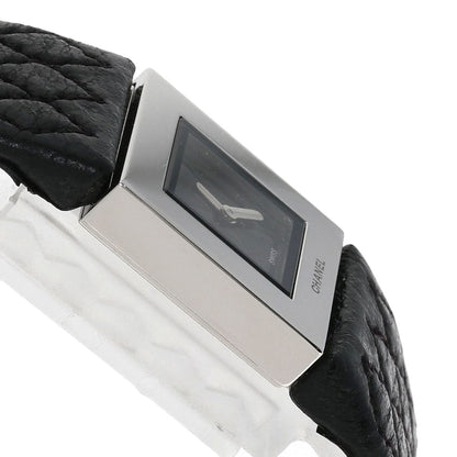 Chanel Watches Quartz H0116 Stainless Steel Silver Matrasse Black Dial
