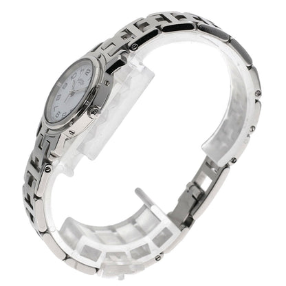 Hermes Watches Quartz Stainless Steel Silver Clipper Old Belt White Dial