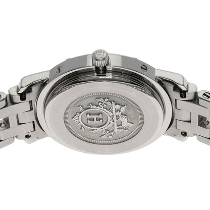 Hermes Watches Quartz Stainless Steel Silver Clipper Old Belt White Dial