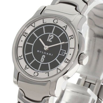 Bvlgari Watches Quartz St29Bssd Stainless Steel Silver Solo Tempo Black Dial