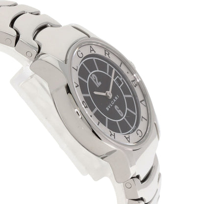 Bvlgari Watches Quartz St29Bssd Stainless Steel Silver Solo Tempo Black Dial