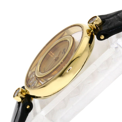 Chopard Watches Quartz 20/3929 18K Yellow Gold Gold Happy Diamond Gold Dial
