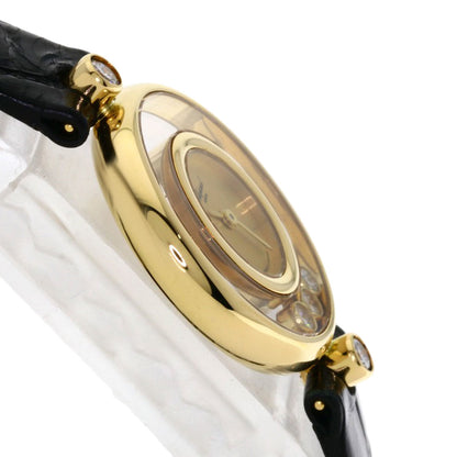 Chopard Watches Quartz 20/3929 18K Yellow Gold Gold Happy Diamond Gold Dial