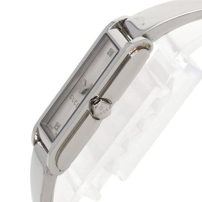 Gucci Watches Quartz 109 Stainless Steel Silver Square Face 2P Diamond Silver Dial