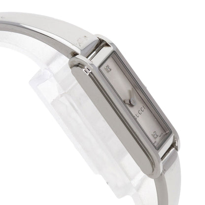 Gucci Watches Quartz 109 Stainless Steel Silver Square Face 2P Diamond Silver Dial