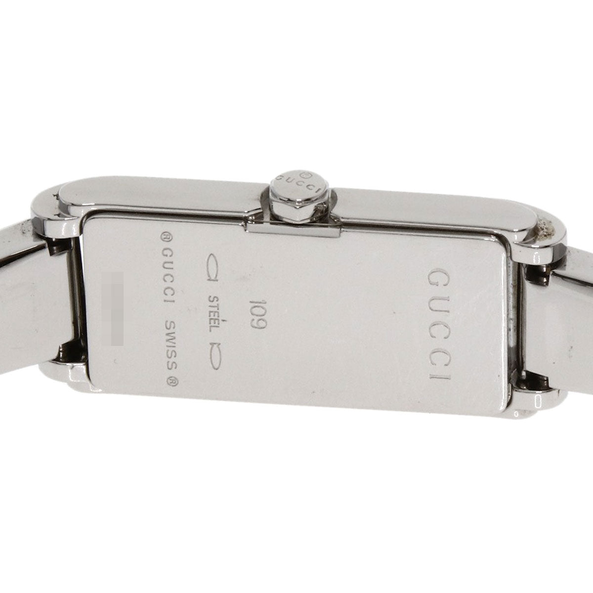 Gucci Watches Quartz 109 Stainless Steel Silver Square Face 2P Diamond Silver Dial