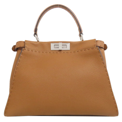 Fendi Handbag Calfskin Brown Peekaboo Celeria 2Way Women