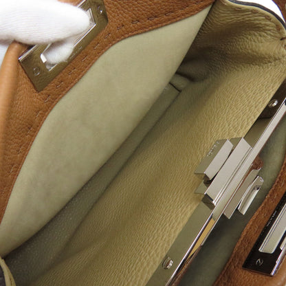 Fendi Handbag Calfskin Brown Peekaboo Celeria 2Way Women