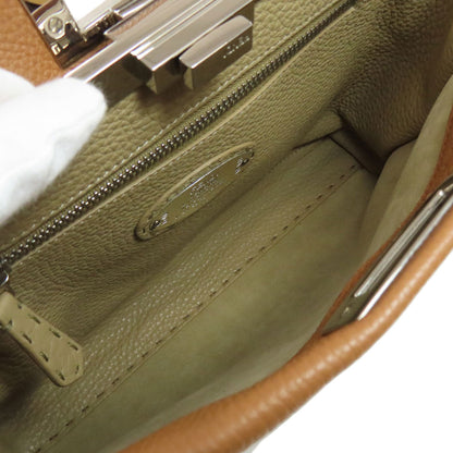 Fendi Handbag Calfskin Brown Peekaboo Celeria 2Way Women