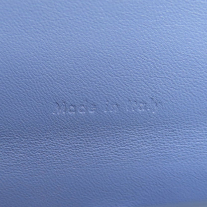 Celine Shoulder Bag Calfskin Light Blue Logo Women
