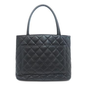 Chanel Tote Bag Grained Calfskin Skin Black Replica Tote Gold Metal Women