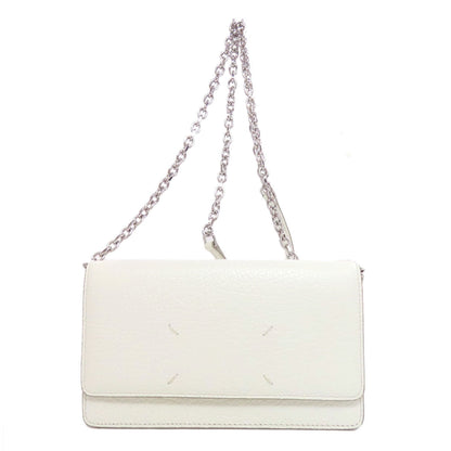 Maison Margiela Long Wallet Purse Leather White Chain Wallet Women