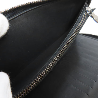 Louis Vuitton Long Wallet Purse N63548 Damier Anfini Black Zippy Wallet Vertical Mens