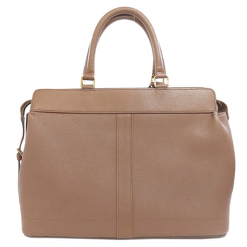 Celine Tote Bag Leather Beige Caba De France Medium 2Way Women