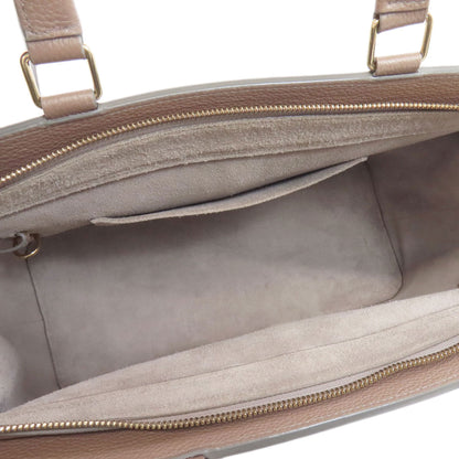 Celine Tote Bag Leather Beige Caba De France Medium 2Way Women
