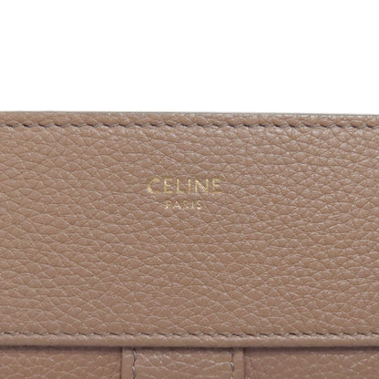 Celine Tote Bag Leather Beige Caba De France Medium 2Way Women