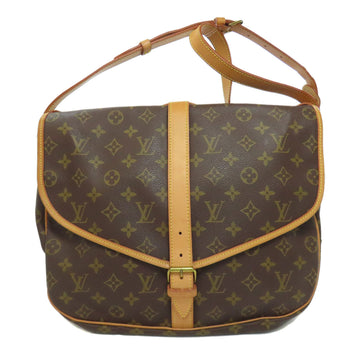 Louis Vuitton Tote Bag M42254 Monogram Canvas Brown Saumur Women