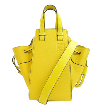 Loewe Handbag Leather Yellow Hammock Mini 2Way Women