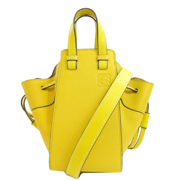 Loewe Handbag Leather Yellow Hammock Mini 2Way Women