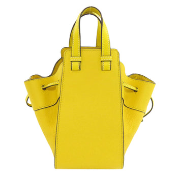 Loewe Handbag Leather Yellow Hammock Mini 2Way Women