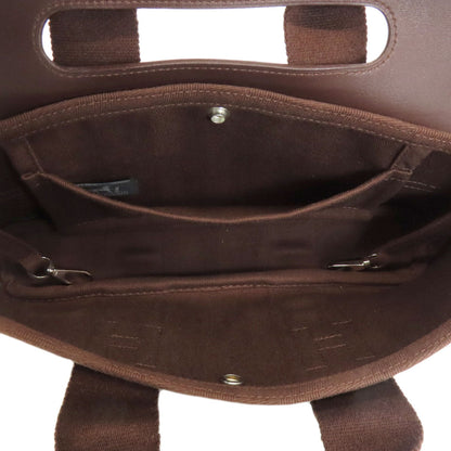 Hermes Handbag Towal Chevron Brown Valparaiso Long Pm Women