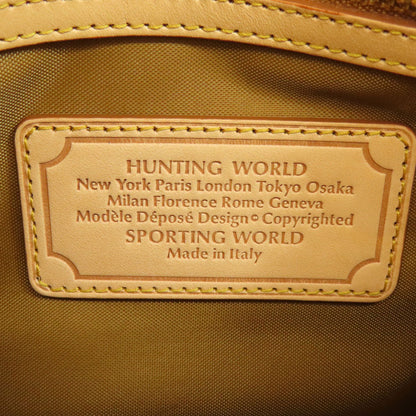 Hunting World Handbag Nylon, Leather Green Logo Women
