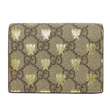 Gucci Bifold Wallet 508757 Pvc Brown Gg Supreme B Women