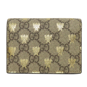 Gucci Bifold Wallet 508757 Pvc Brown Gg Supreme B Women