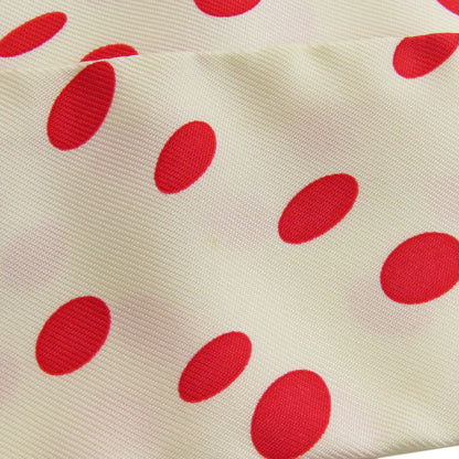 Hermes Scarf Silk White Twilly Hola Flamenca Dot Pattern Women