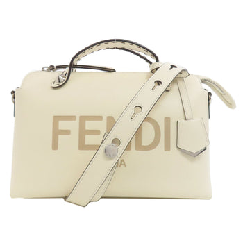 Fendi Handbag Calfskin White By The Way 2Way Women