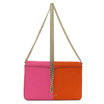Kate Spade Long Wallet Purse Leather Pink Chain Wallet Bicolor Women