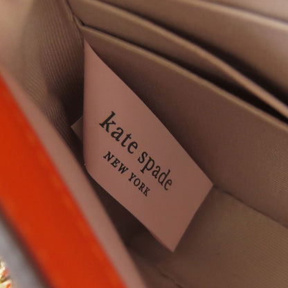 Kate Spade Long Wallet Purse Leather Pink Chain Wallet Bicolor Women