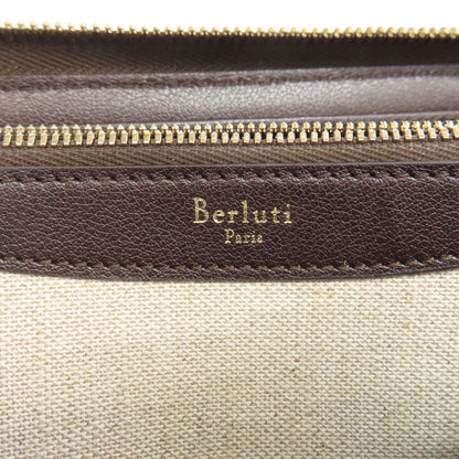 Berluti Long Wallet Purse Pvc Brown Calligraphy Mens