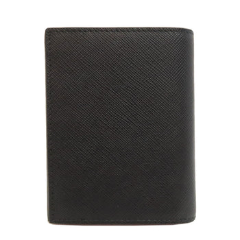 Prada Bifold Wallet 1Mv204 Safiano Black Monkey Print Women