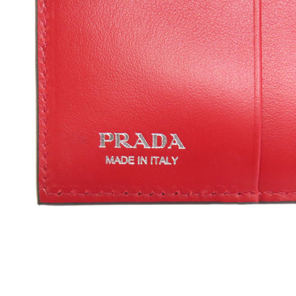 Prada Bifold Wallet 1Mv204 Safiano Black Monkey Print Women