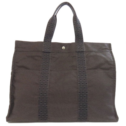 Hermes Tote Bag Canvas Gray Her Linegm Women