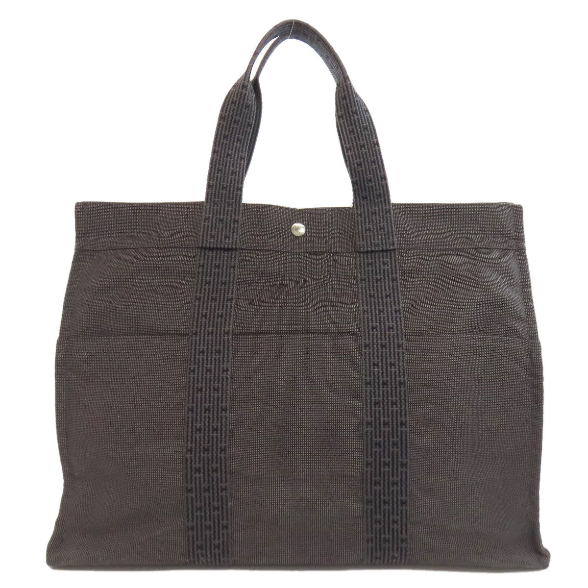 Hermes Tote Bag Canvas Gray Her Linegm Women