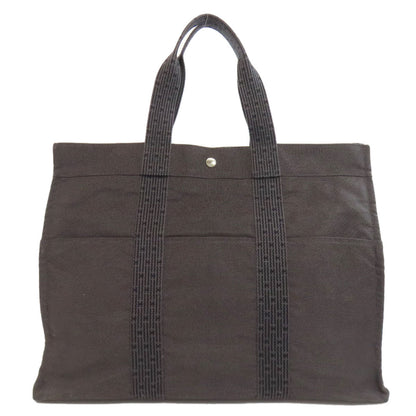 Hermes Tote Bag Canvas Gray Her Linegm Women
