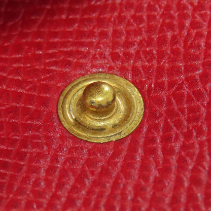 Hermes Coin Case Shave Red Le Vingtquatre Gold Metal Women