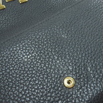 Louis Vuitton Long Wallet Purse M61248 Taurillon Clemence Black Portefeuille Capsine Women