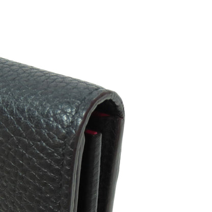 Louis Vuitton Long Wallet Purse M61248 Taurillon Clemence Black Portefeuille Capsine Women