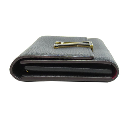 Louis Vuitton Long Wallet Purse M61248 Taurillon Clemence Black Portefeuille Capsine Women