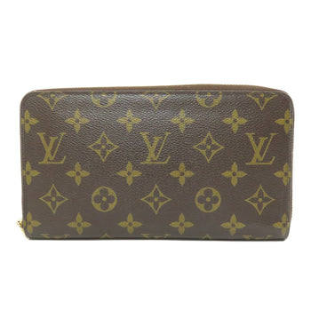 Louis Vuitton Long Wallet Purse M60002 Monogram Canvas Brown Zippy Organizer Mens