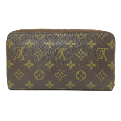 Louis Vuitton Long Wallet Purse M60002 Monogram Canvas Brown Zippy Organizer Mens