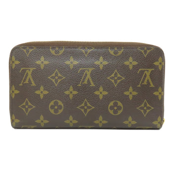 Louis Vuitton Long Wallet Purse M60002 Monogram Canvas Brown Zippy Organizer Mens