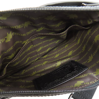 Hunting World Shoulder Bag Canvas Black Logo Women
