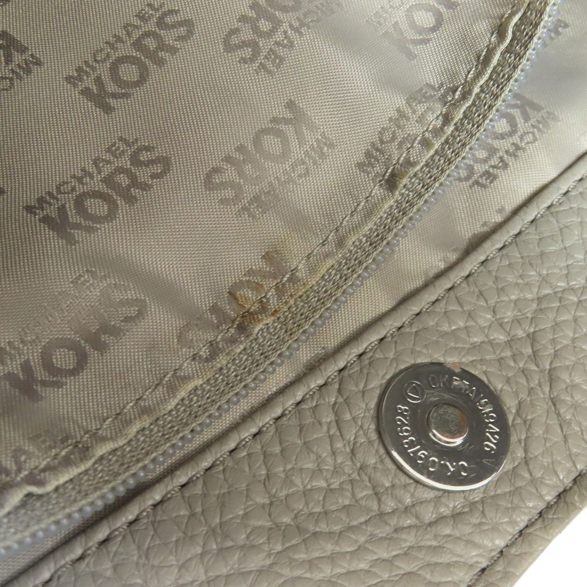 Michael Kors Shoulder Bag Leather Gray One Belt